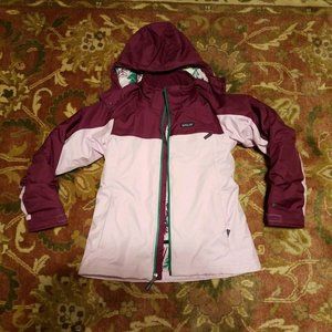 Patagonia Girls Hooded Jacket Size Large (12) GUC